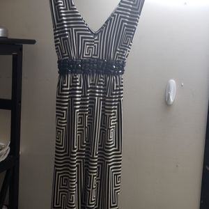 Size Small Black and white beaded party dress
